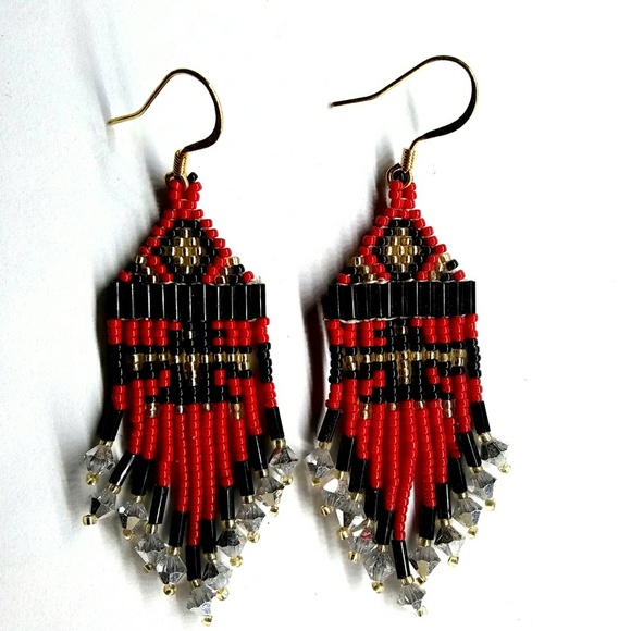 Hand Crafted Jewelry - JRW Handmade Eagle Spirit Swarovski Earrings